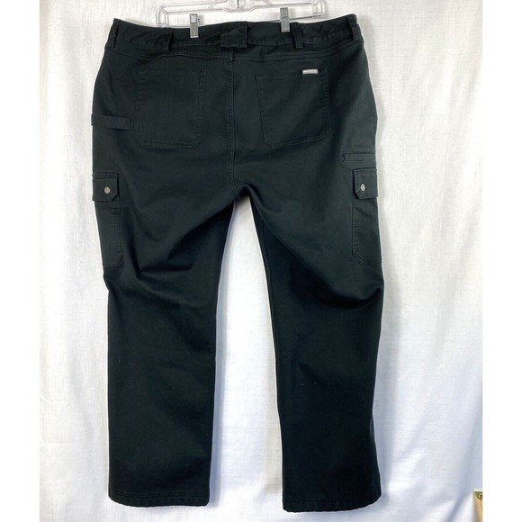 Duluth Trading Curve Setter Waistband Black Fleece Lined Pants Women 20 x 31(29) - Picture 2 of 13